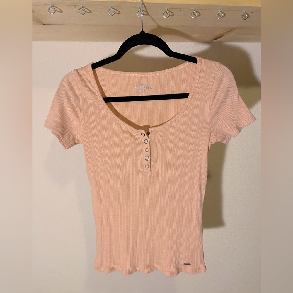 Hollister Ribbed Henley Top